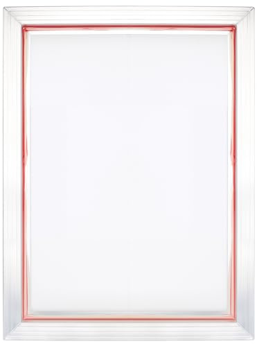 SINJEUN 30 x 40cm Silber Aluminium-Siebdruckrahmen, A3 Siebdruckrahmen mit 110 weißem Netzgewebe für Siebdruck, Textildruck