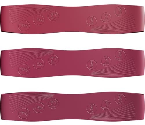 NEOLYMP Pilates Fitnessbänder - Resistance Bands 3er Set – 3 Widerstandsstufen 9/14/18 kg – Silikon Gymnastikband rutschfest für Pilates, Yoga & Bauch Beine Po