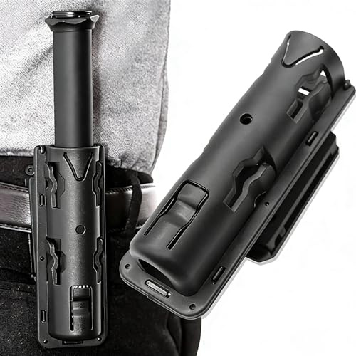 Baton Holder 360 Degree Rotating Telescopic Baton Pouch Expandable Baton Holsters for Duty Belt Flashlight Holsters ABS Case