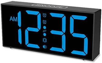 Bryze Alarm Clock for Heavy Sleepers – Loud 110dB Alarm with Bed Shaker, Large LED Display, Dual Alarm, 5 Dimmer Modes, 4 Volume Settings, USB Charging