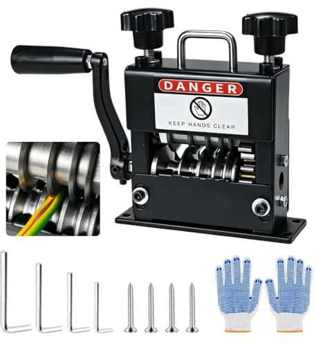Wire Stripper Machine, 6 Channels, 5 Blades, 0.5-17mm Copper Cable Stripping Tool, Can Strip Twisted Pair Network Cable, Electric Wire Stripper Tool (Black)