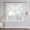 HongYa Kuvertstore transparenter Voile Gardine mit Satinbänder Kräuselband Vorhang H/B 145/300 cm Grün