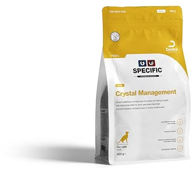 SPECIFIC® Crystal Management Light (FCD-L) 400 g - Trockenfutter für Katzen mit Übergewicht - Auflösung von Struvitsteinen & Beugt Neubildung vor - Geringer Mineralgehalt - DECHRA Veterinary Products