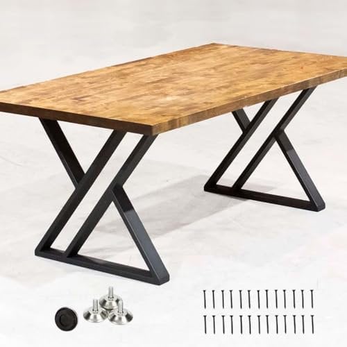 Metal Industrial Dining Modern Table Legs Desk Legs Base Cast Iron Welding Wrought Iron Coffee Table Bench Legs Night Stand Office Table 28 inch Triangle Shape Black DIY (1 Set of 2 pcs) 28H x19.7