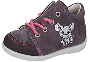 RICOSTA Mädchen Boots PRISJA von Pepino, Weite: Schmal (WMS),schnürstiefel,Booties,Leder,Kids,Kinderschuhe,dolcetto (344),18 EU / 2 Child UK