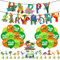 XiXiRan Dino Kindergeburtstag Deko, 30 Stück, Dinosaurier Latex Luftballons, Happy Birthday Banner, Kuchendekoration, Grün