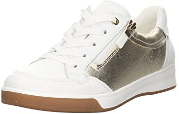 ARA Damen Rom Low-cut Sneaker, WEISS,PLATIN, 39 EU