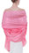 SWAT PANY Étole Châle Pashmina Femme Foulard Robe de soirée Rose Écharpe de couleur Unie Étole Femme