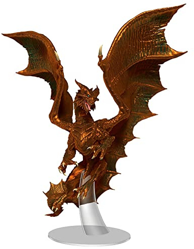 Dungeons & Dragons D&D Icons of The Realms: Adult Copper Dragon - Pre-Painted RPG Figure, Highly Detailed Miniature