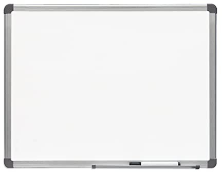 Magnettafel, Whiteboard, Wandmarkertafel, Aluminiumrahmen, emaillierte Magnettafel für Schule, Arbeit oder Privatgebrauch, glatte und glänzende Oberfläche, m-office (60 x 45 cm)
