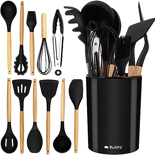 21804 - Utensilios de cocina (silicona, antiadherentes, 12 piezas)