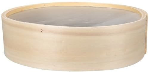 IMIKEYA Mehlsieb Feinmaschige Siebe Mehlsieb Holz Handgehaltenes Mehlsieb Rundes Sieb Zum Backen Von Kuchen Brot Gartenerde