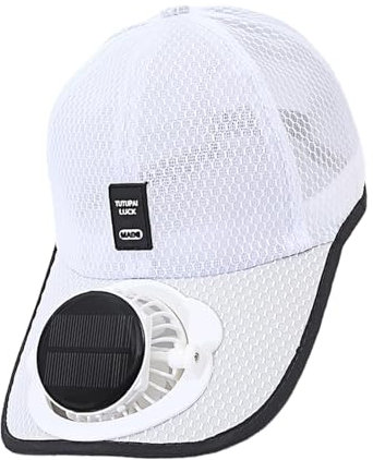 Sombrero de Ventilador con Energía Solar, Sombrero de Ventilador Solar, Gorra de Béisbol Don Ventilador Solar, Ventilador de Carga Solar/USB, Sombrero de Visera para Acampar, Andar en Bicicleta