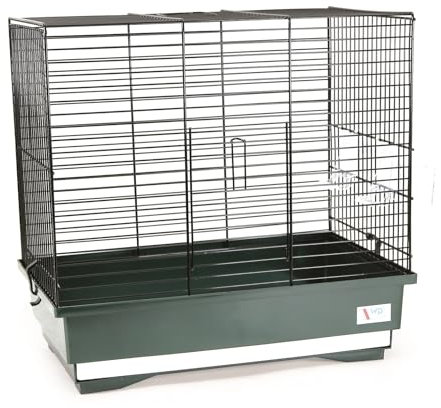 Vogelkäfig Vogelheim Vogelbauer, 40 x 25,5 x 38,5 cm, Schwarz