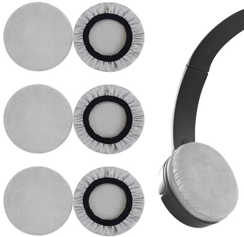6 Stück Dehnbare Kopfhörer Schutz überzug - Waschbare Kopfhörer-Schutz für Headset, Überzieher Gegen Schmutz (Grau, 6-8 cm (2.36-3.14 inches))