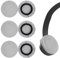 6 Stück Dehnbare Kopfhörer Schutz überzug - Waschbare Kopfhörer-Schutz für Headset, Überzieher Gegen Schmutz (Grau, 6-8 cm (2.36-3.14 inches))