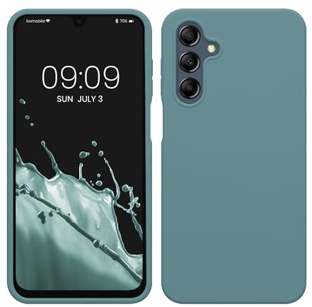 kwmobile Hülle kompatibel mit Samsung Galaxy A16 5G Hülle - Silikon Handy Case - Handyhülle weiche Oberfläche - kabelloses Laden - Arctic Night