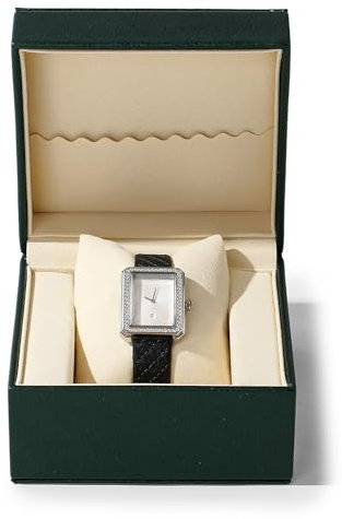 Papten Leder-Uhrenbox, Aufbewahrungsetui Für Smartwatches Und Armbanduhren, Mit Uhrenkissen Und Fach Für Geschenkkarten. Ideal Als Geschenk Und Geburtstagsgeschenk (Grün
