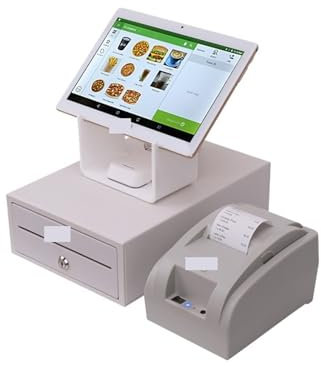 DIKAMAN Registrierkasse für Kleinunternehmen, 10-Zoll-Tablet-Kassen-POS-Maschine mit POS-Software for Einzelhandel, Restaurant, Supermarkt für Einzelhandel, Restaurant, Supermarkt
