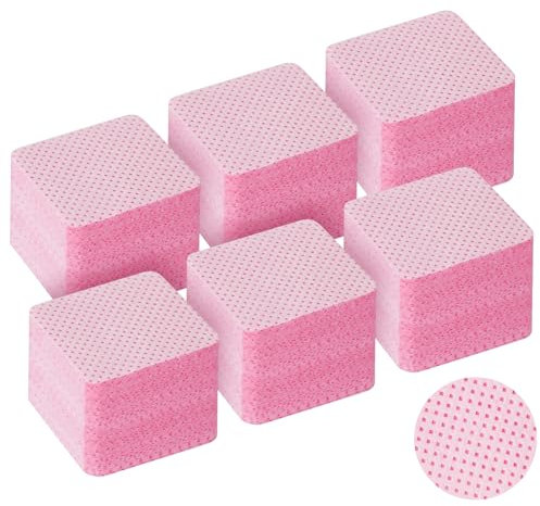 LOPHE 360 Pièces Lingettes à Ongles Non Pelucheux,Cleaner Lingettes Vernis Semi Permanent,Tampons en Coton pour le Dissolvant D'ongles, Rose