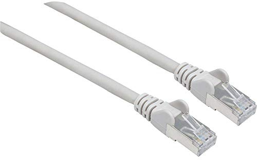 Intellinet Network Patch Cable, Cat7 Cable/Cat6A Plugs, 1m, Grey, Copper, S/FTP, LSOH / LSZH, PVC, RJ45, Gold Plated Contacts, Snagless, Booted, Polybag