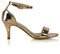 Womens Low Heel Sandals Peep Toe Stiletto Ladies Barely There Ankle Strap Shoes (UK 7 / EU 40 / US 9, ROSE GOLD METALLIC)