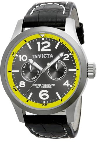 Invicta I-Force 14141 Herren Uhr - Wasserdicht - Analog - Quarzuhrwerk - Edelstahl mit grauen zifferblat - 48mm