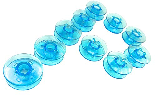10 Blaue Kunststoff Spulen für Pfaff Nähmaschine 200er / 800er / 900er / 1000er / 2000er / 6000er