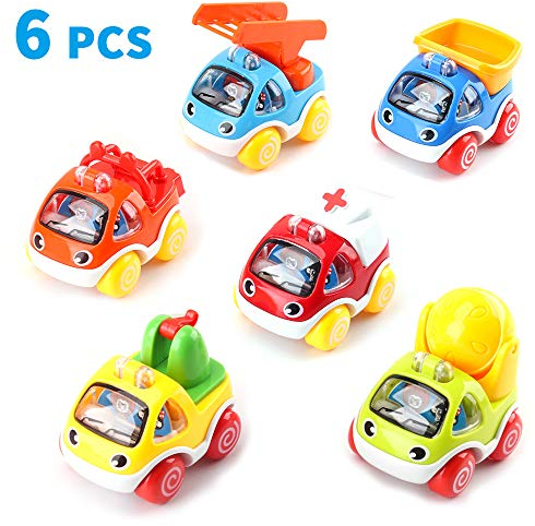 AmyBenton Petites Voiture Enfant 1 2 Ans, Véhicules de Construction pour Tout-Petits, Jouet de Voiture pour Fille et Garçon 1 2 3 Ans