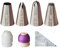 Kalane - Set di beccucci grandi in acciaio inox per glassa, torte, cupcake, decorazione 2D, 1M, 4B, 1A, a goccia, fiore, stelle, con giunto