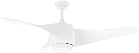 Orbegozo CP 99132 - Ventilador de techo con luz LED, 3 palas de diseño curvo, 132 cm de diámetro, 3 velocidades, 70 W, color blanco