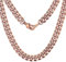 ChainsHouse-Bijoux populaires-Chaîne cubaine de Miami-Largeur 7MM-Collier pour Unisex-Plaqué Or Rose-Spécial cadeau-Alliage de cuivre