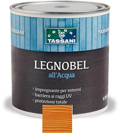 Impregnante per legno ad acqua per esterni ed interni Tassani LEGNOBEL - vari colori - Lt.0,750 (Douglas)