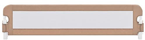 Festnight Kleinkind-Bettschutzgitter Bettgitter Kinderbettgitter Babybettgitter Rausfallschutz Kinder Baby Kleinkind Gitter Kinderbett Taupe 180x42 cm Polyester