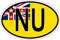 Akachafactory Sticker Aufkleber Nationalitätenkennzeichen Flagge Fahne NU Niue