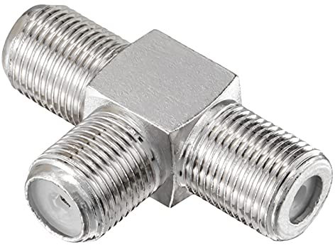 HB-DIGITAL TV-Splitter Sat - BK - Kabel Verteiler T-Adapter 2-Fach Splitter 2-Wege / 5-2400 MHz - digital & analog - Sat DVB-S DVB-S2 FM UKW Kabelfernsehen DVB-C Antennen-Adapter 3X F-Buchse weiblich