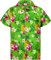 King Kameha Chemise hawaïenne funky pour enfants, garçons, manches courtes, imprimé fleurs d'ananas, rose clair, Ananas Fleurs Vert, 8 ans