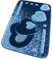 emmevi ITACA - Tapis de salle de bain doux antidérapant absorbant moderne - Tapis de douche - 50 x 80 cm - Bleu