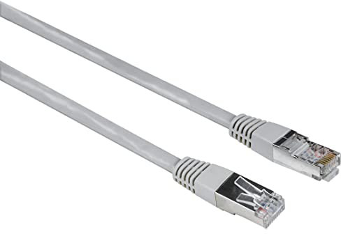 Hama 00200917 RJ45 Cavo di rete, Cavo patch CAT 5e F/UTP 5 mt grigio guaina in PVC, intrecciato a coppia 1 pz