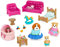 Li’l Woodzeez – 3 Tierfiguren – Tiere Spielzeug – Sammelfiguren mit Puppenhaus Möbel Set – Sofa, Betten & Zubehör – Für Kinder ab 3 Jahren – Deluxe Wohnzimmer & Kinderzimmer