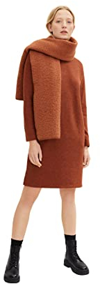 TOM TAILOR Damen 1034093 Boucle Strickschal, 30015 - Canyon Sunset Red, Einheitsgröße