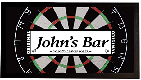 Tapis de bar personnalisé – Cible de fléchettes pour le sport, les pubs, la maison, le bar et la bière E14