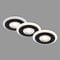 BRILONER Leuchten - 3er Set Einbauleuchten Decke LED, LED Lichtring, Einbaulampen flach, Einbaustrahler Bad, Badeinbaustrahler IP44, Schwarz, 84x34 mm (DxH)