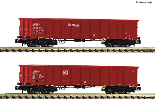 Fleischmann 830251 N Set di 2 carri merci aperte Eanos-x 055 della DB-AG