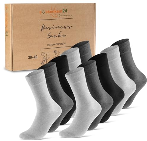 10 Paar Socken Herren 47-50 Grau Anthrazit Baumwolle Business Socken Atmungsaktive Herrensocken (Grau Anthrazit Schwarz 47-50)