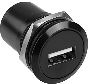 QIANRENON USB 2.0 a USB B Fijación Roscada Impresora Adaptador USB 2.0 Hembra a USB Type B Hembra Panel Montaje Redondo Dato Conector, para PC Ordenadore Portátile Impresora Escánere