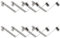 INCREWAY Molla compressa diametro 25-30mm tubo 8Pcs V a forma di doppio pulsante piatto Paddle palo tenda molla a scatto clip di bloccaggio perno del tubo