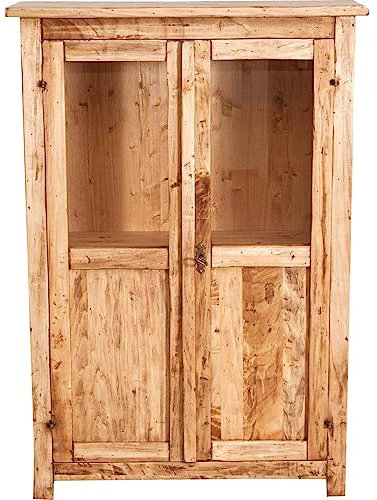 Biscottini Vitrine für Wohnzimmer aus Holz, 68 x 25 x 98 cm, Barschrank für Liköre, Küchenmöbel und Wohnzimmermöbel