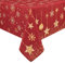 Yrendenge Weihnachts Tischdecke Rot Glänzend Schneeflocke Rentiere Sterne Tischdecke Abwaschbar Outdoor Tischdecke Rechteckig wasserdichte Winter Ferien Weihnachts Dekoration, Gold 130 x 220 cm