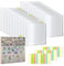 Nudiuhis 20 Piece Scrapbook Paper Storage Organizer Transparent with 1.2In Expansion Craft Vinyl Paper Photo Decoupage Storage Pockets